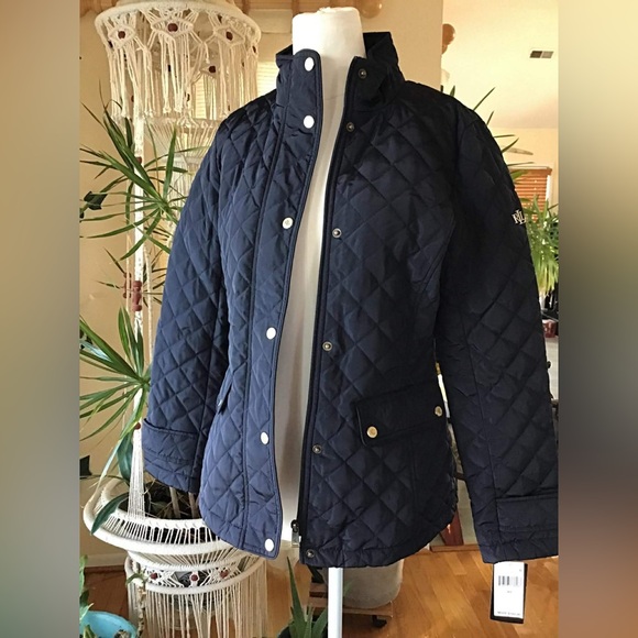 Ralph Lauren Equestrian womens Black Quilted Jacket size S - Picture 4 of 10